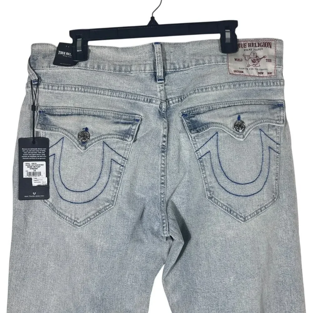 True Religion Ricky SN Flap Straight Relaxed Jeans Size 34